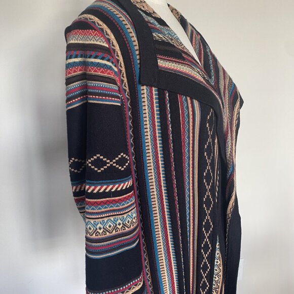 EUC ORVIS Multi-Colored Long Cardigan Sweater sz M - Picture 3 of 6